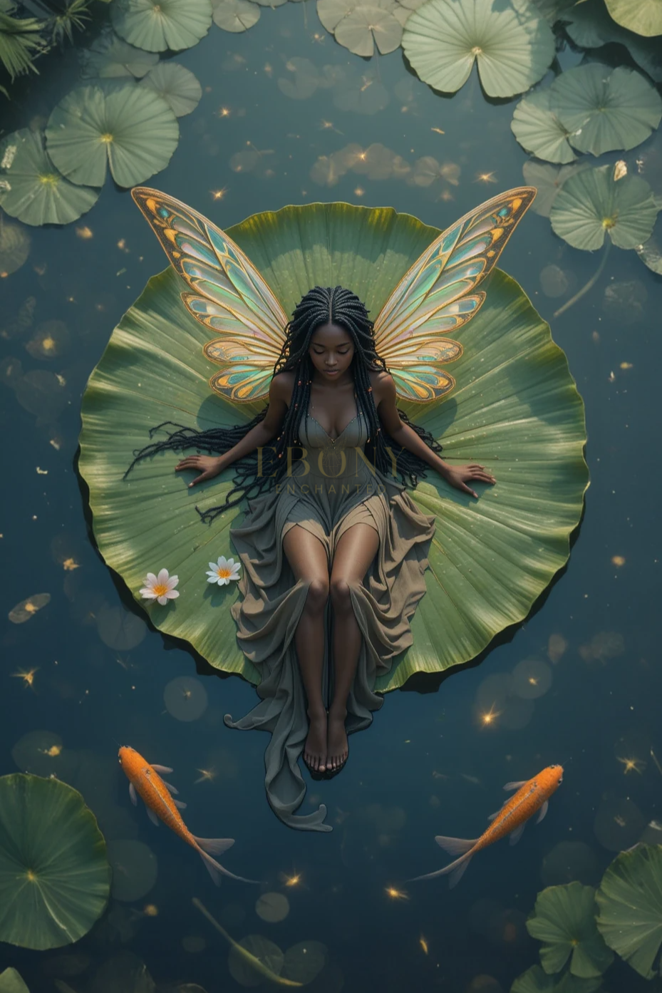 Lily Pad Fairy Digital Download