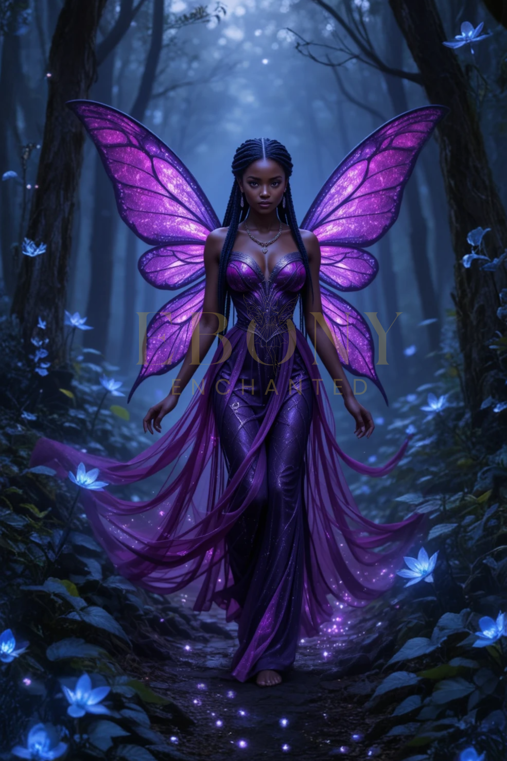 Violet Forest Fairy Digital Download